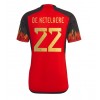 Herren Fußballbekleidung Belgien Charles De Ketelaere #22 Heimtrikot WM 2022 Kurzarm